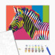 Malowanie po numerach Brushme "Tęczowa zebra" 40x50 cm
