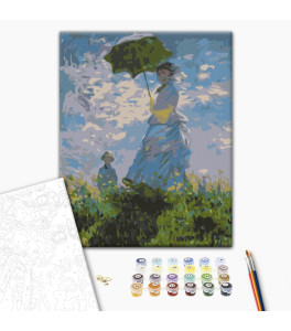Malowanie po numerach Brushme "Kobieta z parasolem. Claude Monet" 40x50 cm