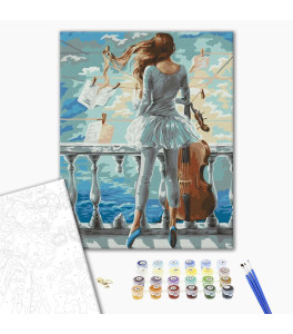 Painting by numbers Brushme "Musical girl" 40x50 cm