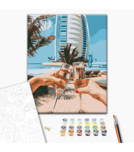 Malowanie po numerach Brushme "Dubaj dla dwojga" 40x50 cm