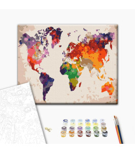Painting by numbers Brushme "Color map" 40x50 cm