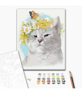 Malowanie po numerach Brushme "Nastroje kota" 40x50 cm
