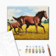 Malowanie po numerach Brushme "Galop rodziny" 40x50 cm
