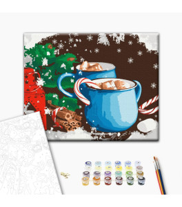 Malowanie po numerach Brushme "Puchate pianki zimowe" 40x50 cm