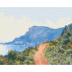 Malowanie po numerach Brushme "Górska droga w Monako. Claude Monet" 40x50 cm