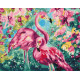 Malowanie po numerach Brushme "Floral flamingosKwiatowe flamingi" 40x50 cm