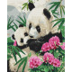 Malowanie po numerach Brushme "Mama panda z młodym" 40x50 cm