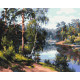Malowanie po numerach Brushme "Malownicze jezioro w lesie" 40x50 cm