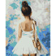 Malowanie po numerach Brushme "Mademoiselle z butami na półspicach" 40x50 cm