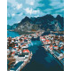 Malowanie po numerach Brushme "fiordy norweskie" 40x50 cm