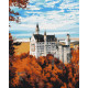 Malowanie po numerach Brushme "Jesienny widok Neuschwanstein" 40x50 cm