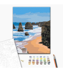 Malowanie po numerach Brushme "Klify morskie" 40x50 cm