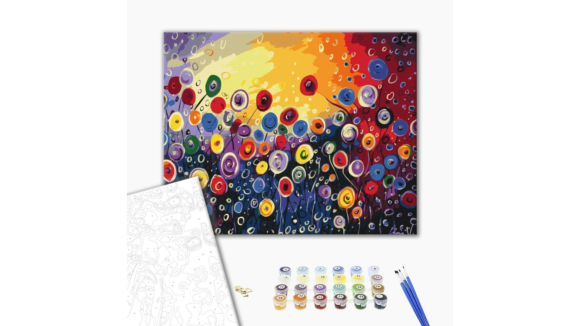 Malowanie po numerach Brushme "Ogród fantasy" 40x50 cm