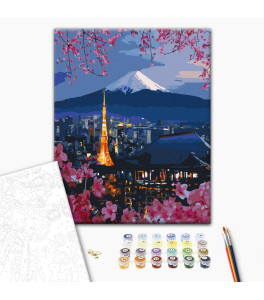 Malowanie po numerach Brushme "Podróżowanie w Japonii" 40x50 cm