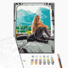 Malowanie po numerach Brushme Górska poranna 40x50 cm