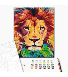Malowanie po numerach Brushme "Tęcza Leo" 40x50 cm