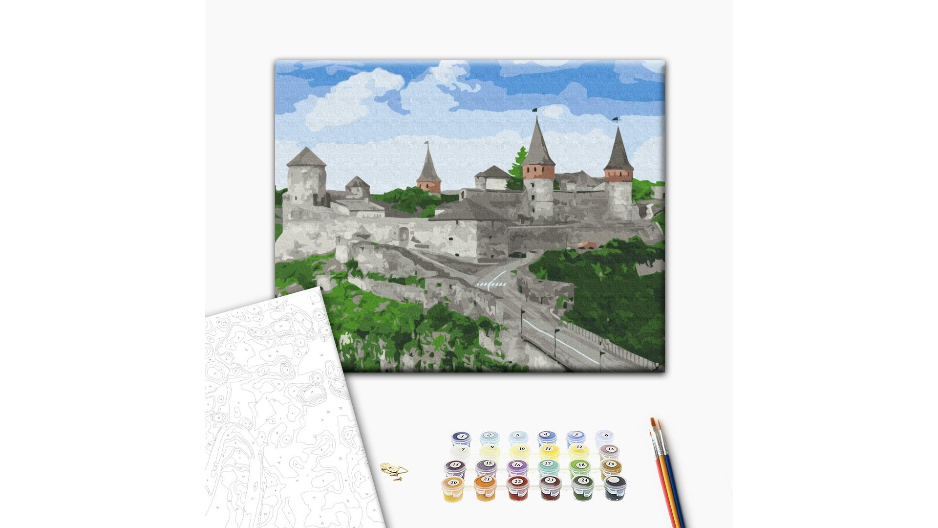 Malowanie po numerach Brushme "Twierdza Kamieniec Podolski" 40x50 cm