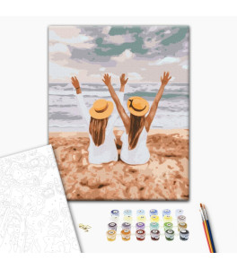 Painting by numbers Brushme "Girlfriends at sea" 40x50 cm