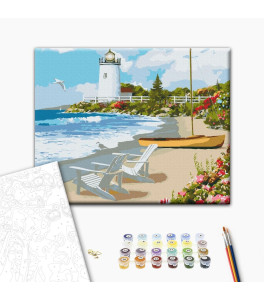 Malowanie po numerach Brushme "Latarnia morska" 40x50 cm