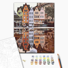 Malowanie po numerach Brushme Odbicie Sztokholmu 40x50 cm