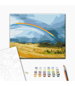 Painting by numbers Brushme "Rainbow field" 40x50 cm