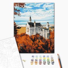Painting by numbers Brushme Autumn view of Neuschwanstein 40x50 cm